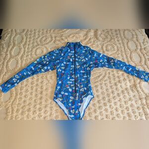 Colorful Comic Print Swimsuit